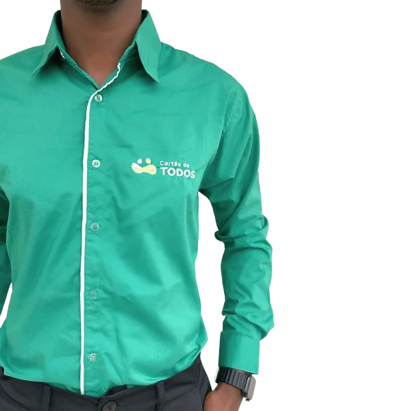 Camisa Social Verde Jade  Gerente - Masculina Manga longa  - CDT - Image 5