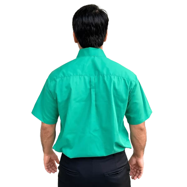 Camisa Social Verde Jade Masculina - Gerente Manga Curta - CDT - Image 5