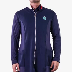 JALECO EQUIPE MÉDICA UNISSEX AZUL MARINHO