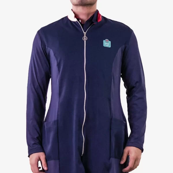 JALECO EQUIPE MÉDICA UNISSEX AZUL MARINHO