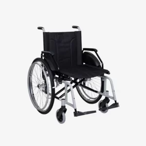 Cadeira De Rodas Obeso Acolchoada Em Aço Carbono Até 120 Kgs