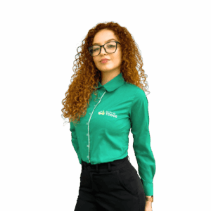 Camisa Social Verde Jade Gerente feminina – Manga longa – CDT