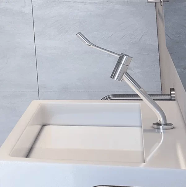 Torneira De Mesa Para Lavatório Com Alavanca Bica Baixa Benefit Docol Cromado - Image 2