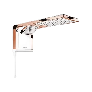 Chuveiro De Parede Acqua Duo Lorenzetti Branco/ Rose Gold 127v/5500w