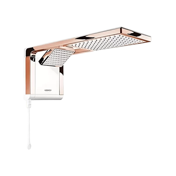 Chuveiro De Parede Acqua Duo Lorenzetti Branco/ Rose Gold 127v/5500w