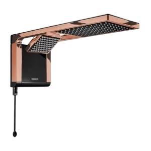 Chuveiro De Parede Acqua Duo Lorenzetti Black/ Rose Gold 220v/7800w