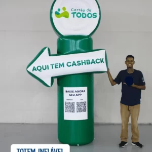 TOTEM INFLÁVEL CARTÃO DE TODOS 3M DE ALTURA