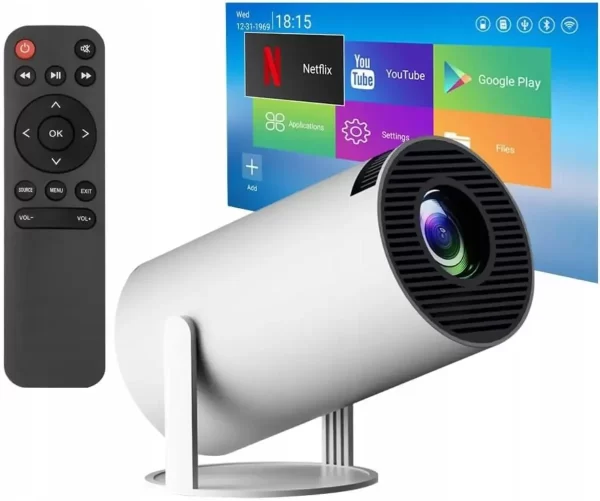 Mini Projetor Portátil com Wifi 5G, Bluetooth e Android