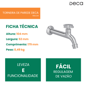 TORNEIRA  DE PAREDE DECA 1159.C34