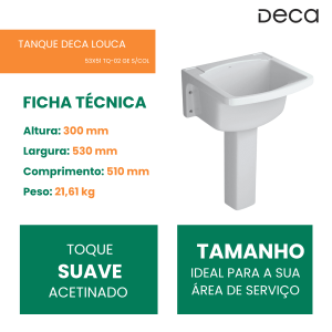 TANQUE DECA LOUCA - 53X51 TQ-02 GE S/COL