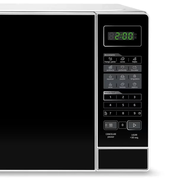 Micro-Ondas Midea 20L MRAS21 Branco Porta Preta 127v - Image 4