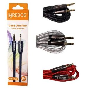 Cabo Auxiliar de Audio P2XP2 Hrebos 1M HS-332