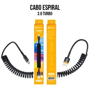Cabo Espiral Lightning HS-139 1.6M 3.0a Hrebos HS-139