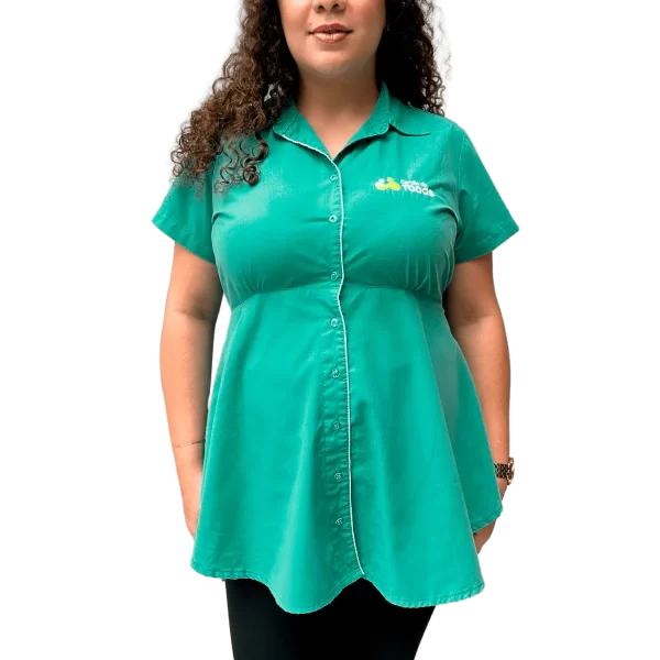 Bata (tricoline) gestante - Verde bandeira - Image 6