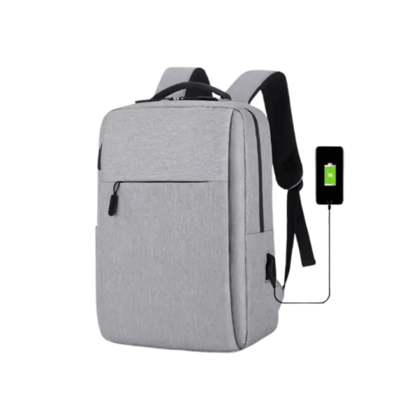 MOCHILA P/ NOTEBOOK 15.6” COM USB  DISPON. COR PRETO OU CINZA