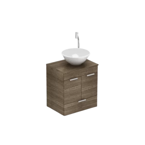 Kit Gabinete Basic C/ 2 Portas 50X38Cm Wengue/Wengue C/ Cuba R1 Celite