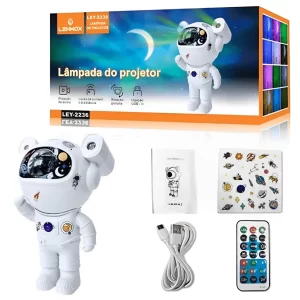 Projetor De Astronauta Com Estrelas Coloridas Lehmox