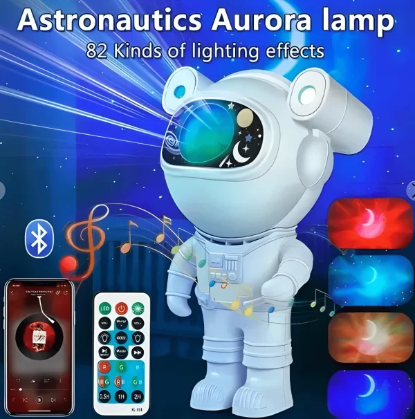 Projetor De Astronauta Com Estrelas Coloridas Lehmox - Image 3