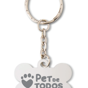 CHAVEIRO METÁLICO FOSCO FORMATO OSSO