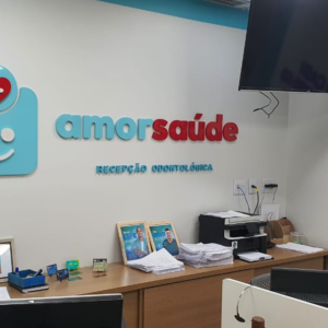 Logomarca Parede Amor Saúde PVC