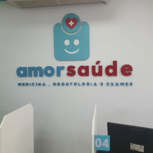 Logomarca Parede Amor Saúde PVC