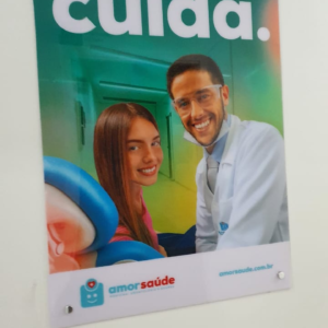 Quadro Decorativo Amor Saúde 
 PS CRISTAL 2MM