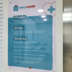Quadro Decorativo Amor Saúde ACRÍLICO CRISTAL 4MM