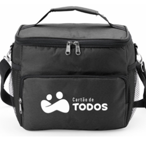 Bolsa Termica Preta Com Dois Compartimentos Um Bolso