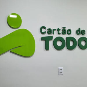 Logomarca Parede Cartão de Todos 
 PVC
 1,2 m