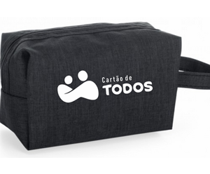 Necessaire De Nylon Colorido Com Alca Lateral Parte